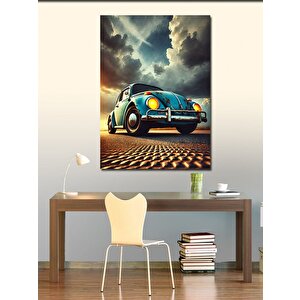 Kanvas Tablo Klasik Mavi Vosvos 100x140 cm