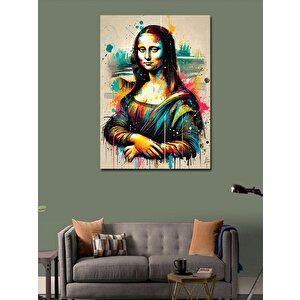 Kanvas Tablo Renk Patlamalı Mona Lisa 100x140 cm
