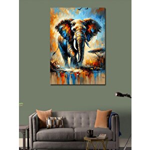 Kanvas Tablo Renkli Fil 50x70 cm