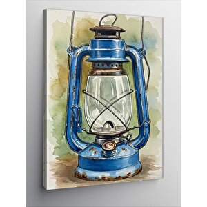 Kanvas Tablo Mavi Gaz Lambası 70x100 cm
