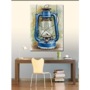 Kanvas Tablo Mavi Gaz Lambası 70x100 cm