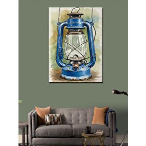 Kanvas Tablo Mavi Gaz Lambası 70x100 cm