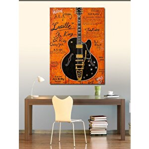Kanvas Tablo Vintage Gitar Afişi 100x140 cm