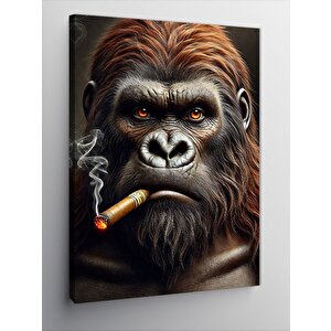 Kanvas Tablo Puro İçen Goril 100x140 cm