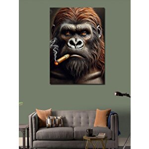 Kanvas Tablo Puro İçen Goril 100x140 cm