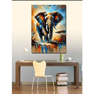 Kanvas Tablo Renkli Fil 100x140 cm