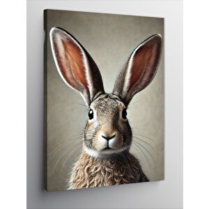Kanvas Tablo Sevimli Tavşan Portresi 50x70 cm