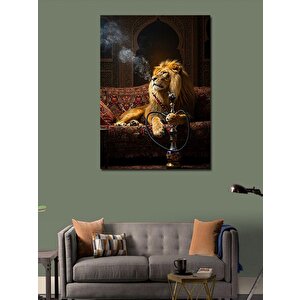 Kanvas Tablo Nargile Ve Aslan 100x140 cm