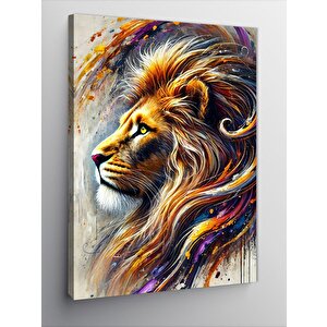 Kanvas Tablo Aslanın Gücü Ve Asalet 100x140 cm
