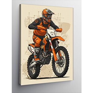 Kanvas Tablo Motokros Ve Macera 50x70 cm