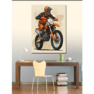 Kanvas Tablo Motokros Ve Macera 50x70 cm