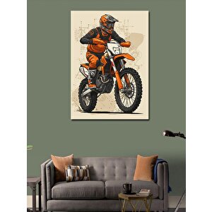 Kanvas Tablo Motokros Ve Macera 50x70 cm