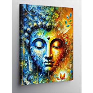 Kanvas Tablo Renkli Buda Yüzü 100x140 cm