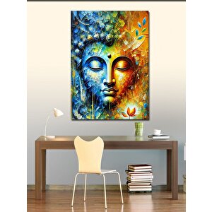 Kanvas Tablo Renkli Buda Yüzü 100x140 cm