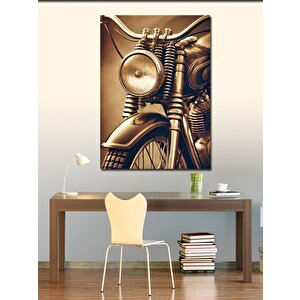 Kanvas Tablo Vintage Motosiklet Detayı 50x70 cm