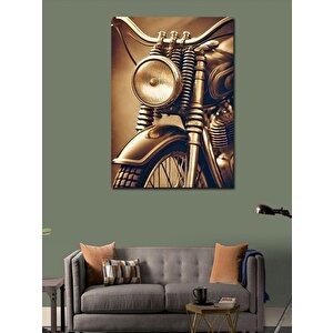 Kanvas Tablo Vintage Motosiklet Detayı 50x70 cm