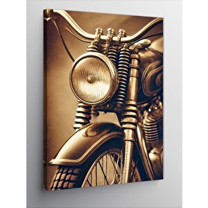 Kanvas Tablo Vintage Motosiklet Detayı 100x140 cm