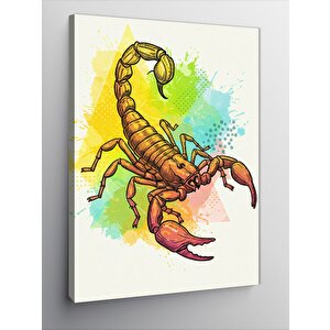 Kanvas Tablo Soyut Akrep Ve Renk Patlaması 50x70 cm