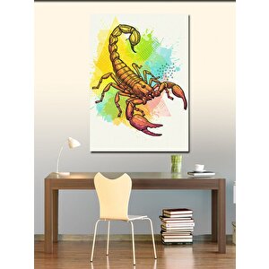 Kanvas Tablo Soyut Akrep Ve Renk Patlaması 50x70 cm