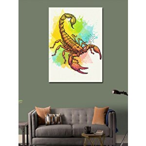 Kanvas Tablo Soyut Akrep Ve Renk Patlaması 50x70 cm