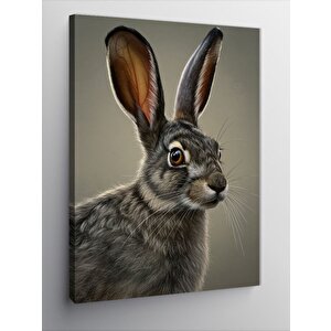 Kanvas Tablo Sevimli Tavşan Portresi 50x70 cm