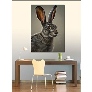 Kanvas Tablo Sevimli Tavşan Portresi 50x70 cm