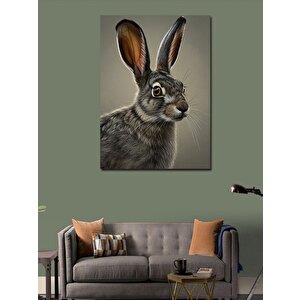 Kanvas Tablo Sevimli Tavşan Portresi 50x70 cm