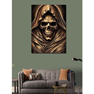 Kanvas Tablo Karanlıkta İskelet Figürü 100x140 cm