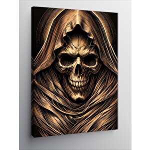 Kanvas Tablo Karanlıkta İskelet Figürü 50x70 cm