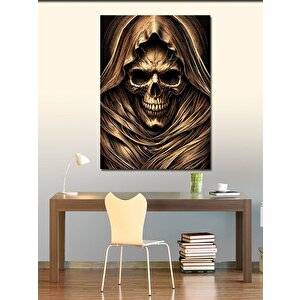 Kanvas Tablo Karanlıkta İskelet Figürü 50x70 cm