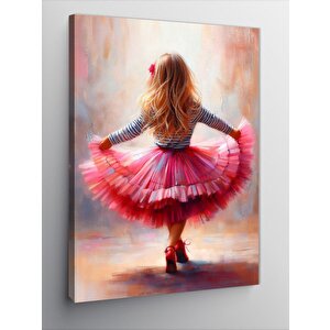 Kanvas Tablo Pembe Tütüyle Küçük Kız 100x140 cm