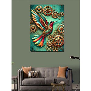 Kanvas Tablo Renkli Hummingbird Kuşu 50x70 cm