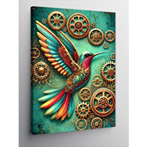 Kanvas Tablo Renkli Hummingbird Kuşu 70x100 cm
