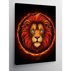 Kanvas Tablo Alevli Aslan 100x140 cm