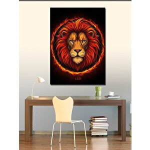 Kanvas Tablo Alevli Aslan 70x100 cm