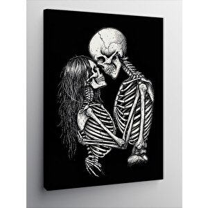 Kanvas Tablo Aşık İskelet Çifti 100x140 cm