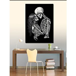 Kanvas Tablo Aşık İskelet Çifti 100x140 cm