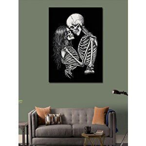 Kanvas Tablo Aşık İskelet Çifti 100x140 cm