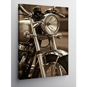 Kanvas Tablo Vintage Motosiklet Çizimi 100x140 cm