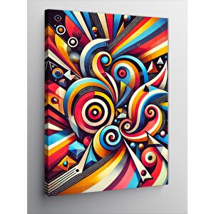 Kanvas Tablo Renkli Geometrik Desen 100x140 cm