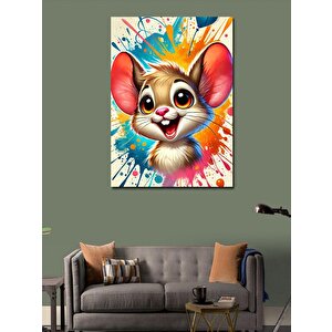 Kanvas Tablo Sevimli Renkli Fare 70x100 cm