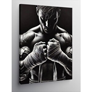Kanvas Tablo Boksörün Güçlü Yumruğu 70x100 cm