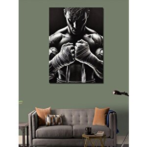 Kanvas Tablo Boksörün Güçlü Yumruğu 70x100 cm