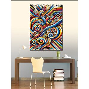 Kanvas Tablo Renkli Soyut Dönüşler 100x140 cm