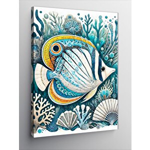 Kanvas Tablo Renkli Tropikal Balık 70x100 cm