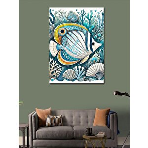 Kanvas Tablo Renkli Tropikal Balık 50x70 cm