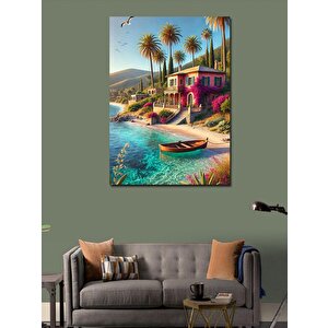 Kanvas Tablo Tropik Adada Renkler 70x100 cm