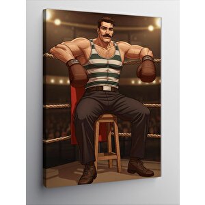 Kanvas Tablo Boksör Ve Gücün İfadesi 50x70 cm