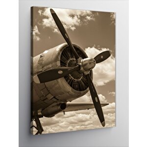 Kanvas Tablo Eski Model Uçağın Motoru 50x70 cm