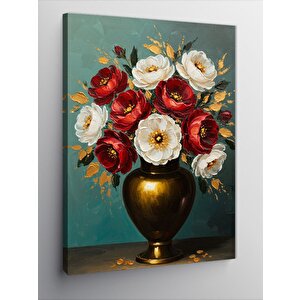 Kanvas Tablo Vazoda Güller 70x100 cm